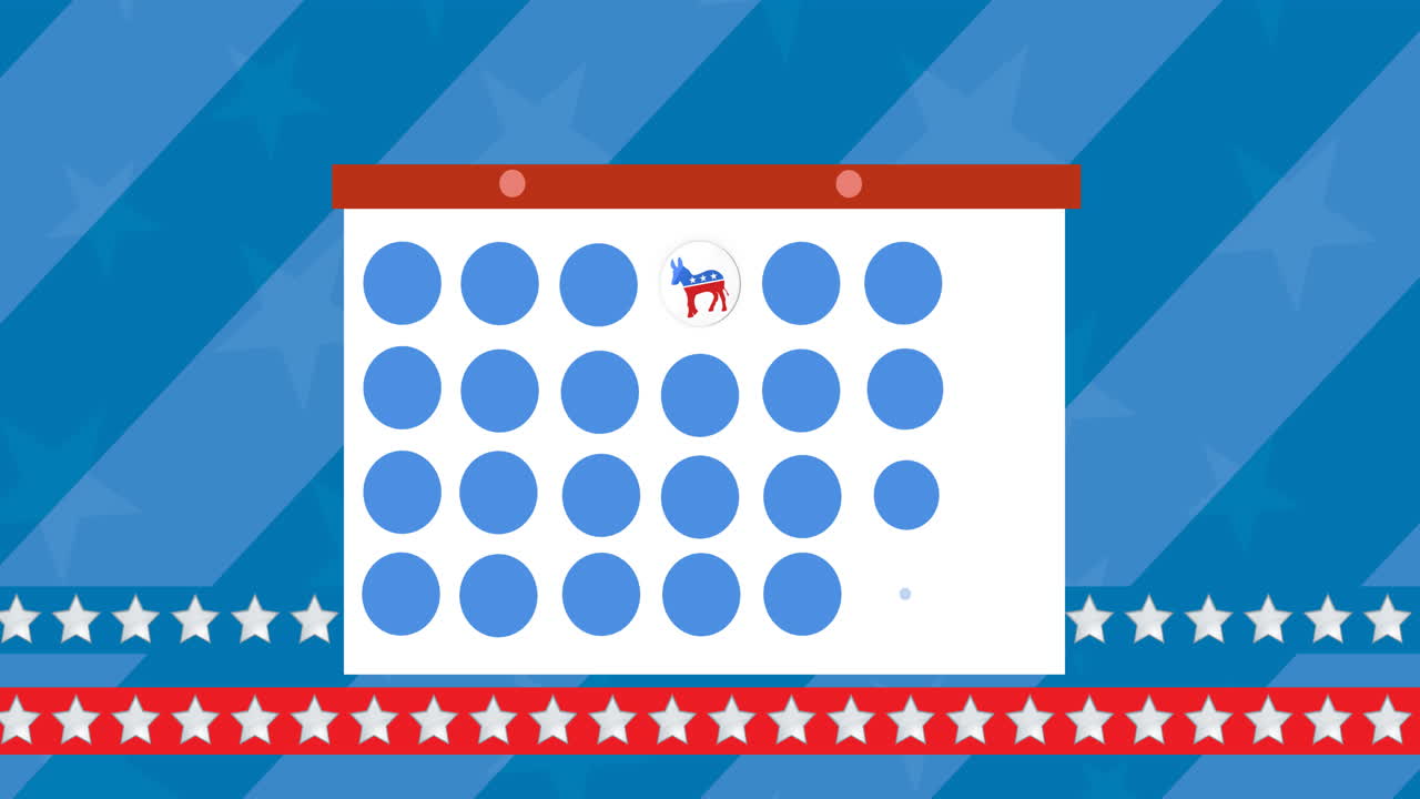 토큰 템플릿 카드와 아이콘의 애니메이션이 파란색 배경 위로 이동합니다.