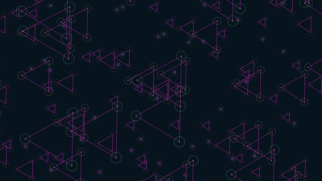 Dynamic geometric pattern black and purple triangles and lines