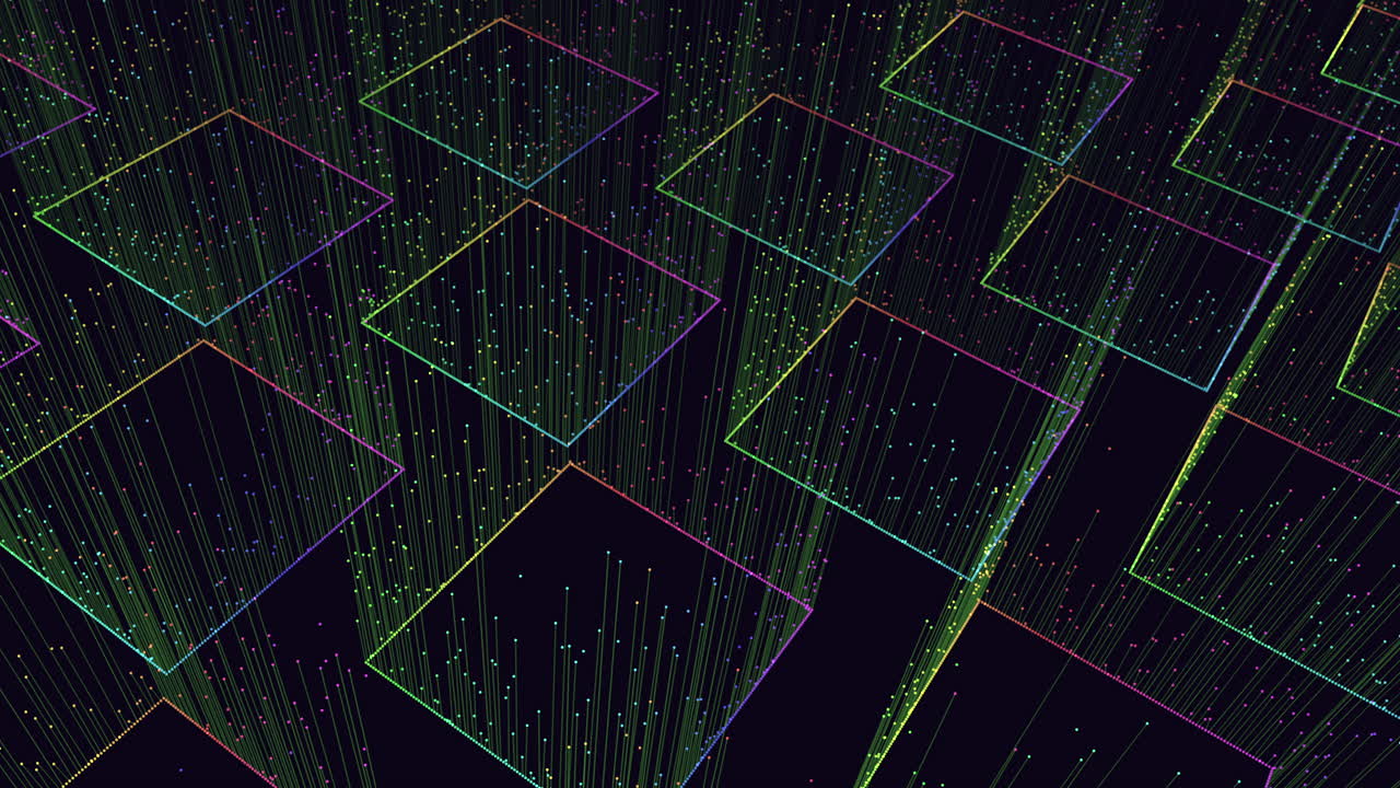 cuadrícula colorida de cuadrados superpuestos