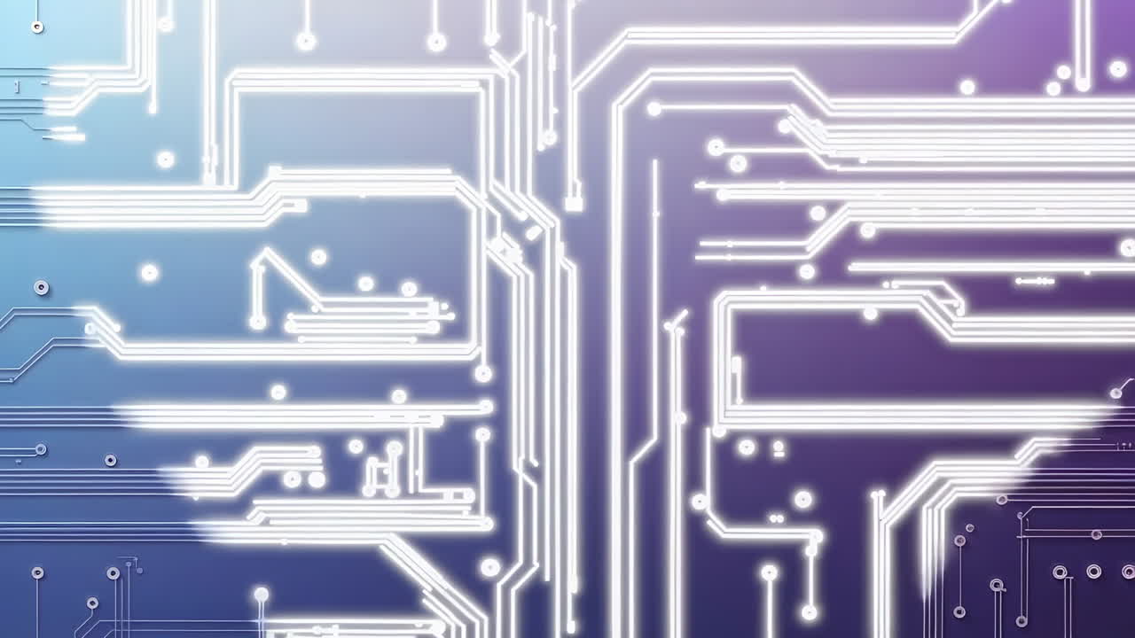 Abstract Glowing Circuit Board Background