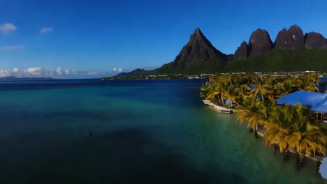 moorea, french polynesia - aerial view of tropical paradise