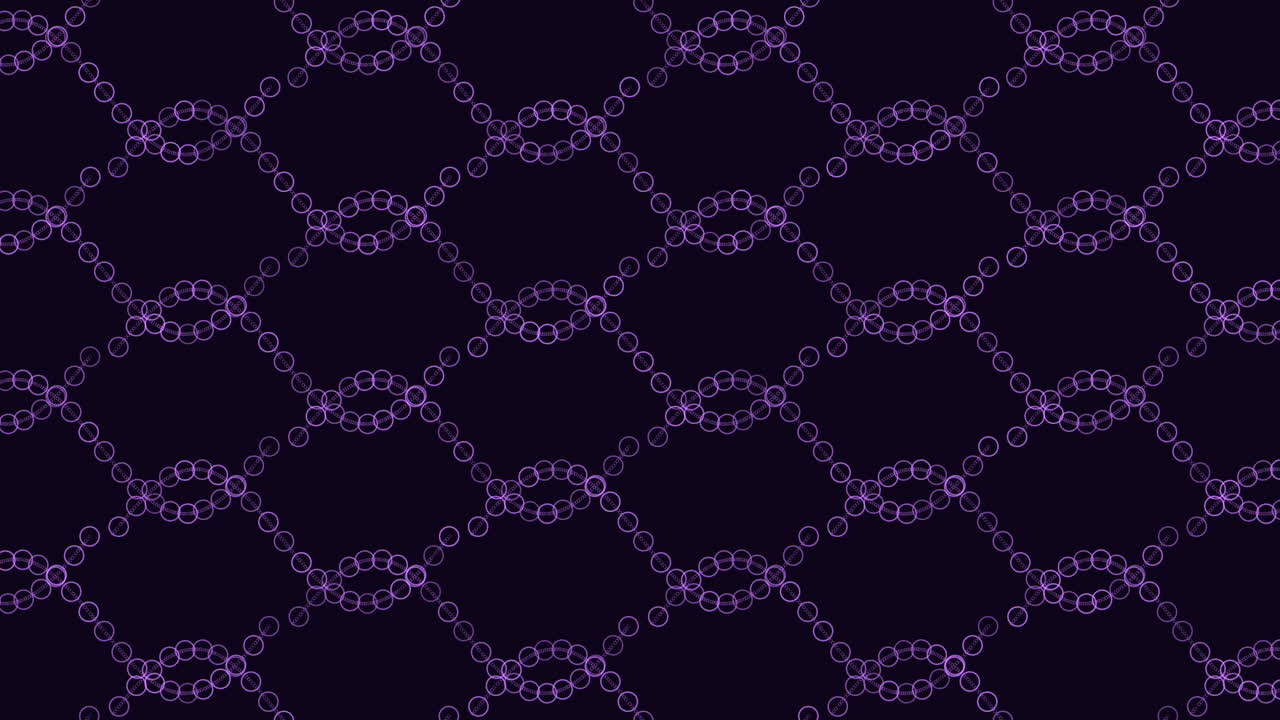 Neon futuristic rings and waves pattern on dark space