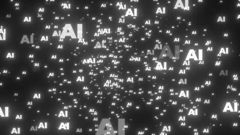 a black and white holographic digital brain representing artificial intelligence, neural networks, and futuristic technology.