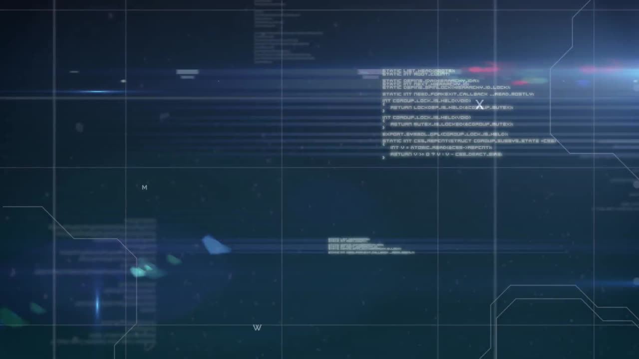 animación del procesamiento de datos de escaneo de alcance en un fondo azul brillante