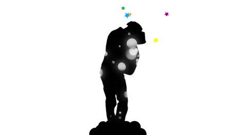 dancing man with green eq levels