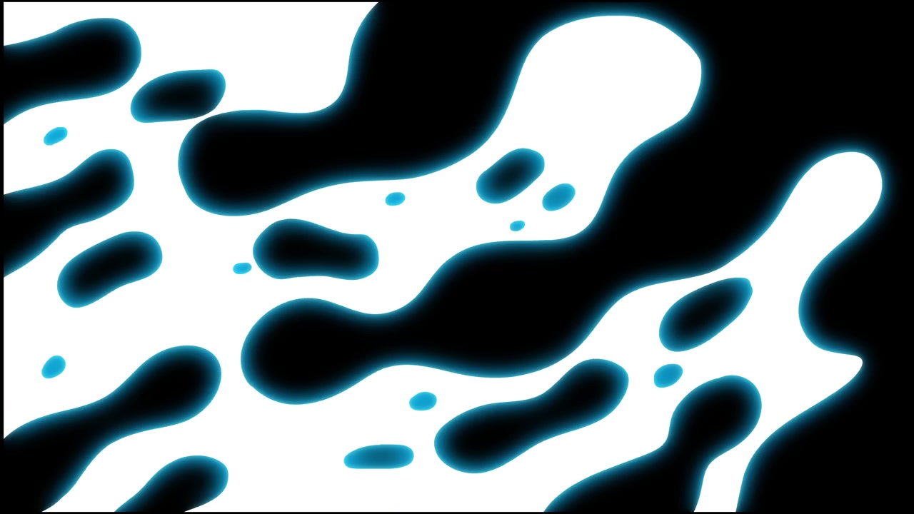 Transizione liquida astratta con bordi blu luminosi