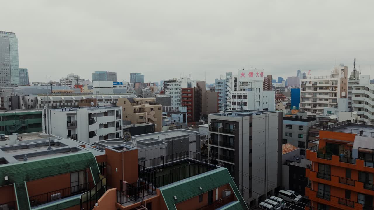 도시 건물의 도시 풍경