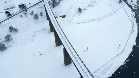 Fly-over-winter-landscape