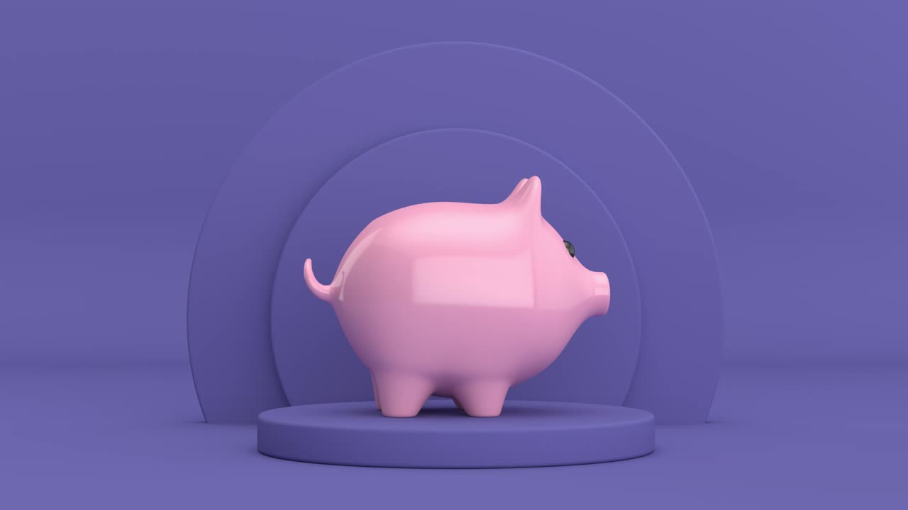 video de resolución 4k: alcantarillado rosa girando sobre productos de cilindros muy peri violeta pedestal de escenario en un bucle de fondo muy peri violeta