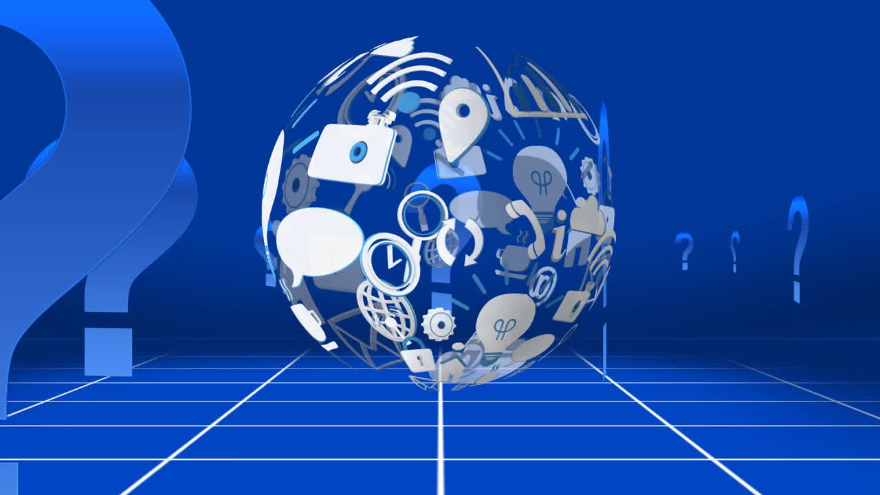 응용 프로그램 아이콘과 질문 표지