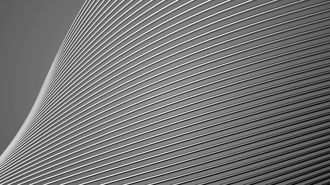 fondo abstracto con cables giratorios cromados. sin problemas de bucle. fondo gris o plateado