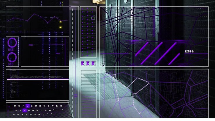Animation of data processing over computer servers
