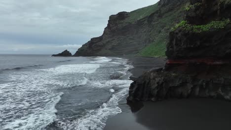 aerial drone view of the landscape of la palma, canary islands, spain