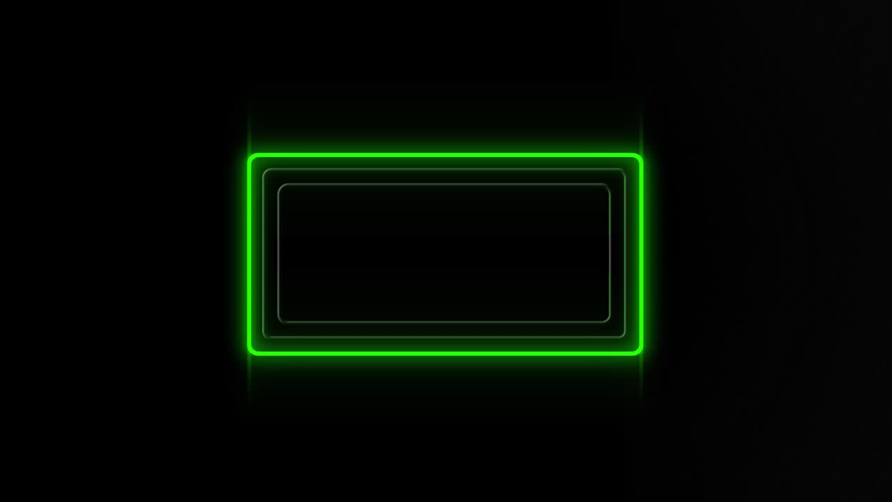 marco rectangular de neón