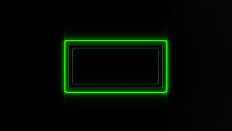 marco rectangular de neón