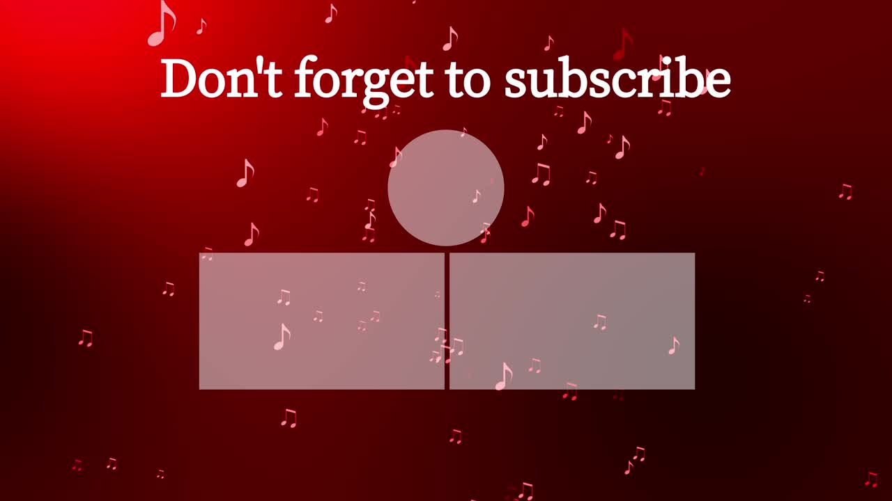 음악적 노트 입자 분류 엔드 카드 엔딩 스크린 모션 그래픽