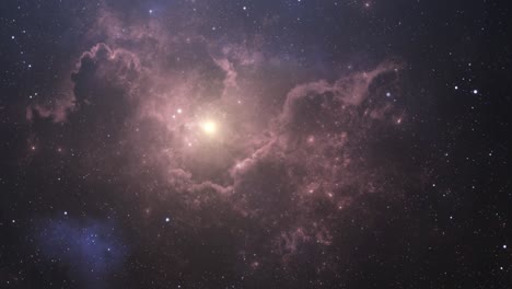 view of nebula clouds in the middle of the universe