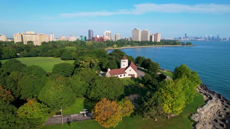 Casa-De-Campo-En-Waterside-Green-Park-Chicago-Horizonte-Del-Paisaje-Urbano