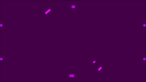 Animation-of-purple-shapes-over-interference-on-blue-background