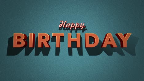 texto de feliz cumpleaños retro en textura vintage verde al estilo de los años 80