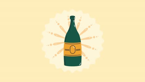 champagne bottle illustration