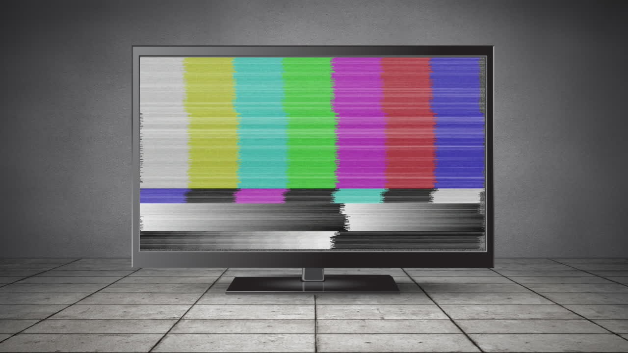 televisor de pantalla plana con un canal en blanco