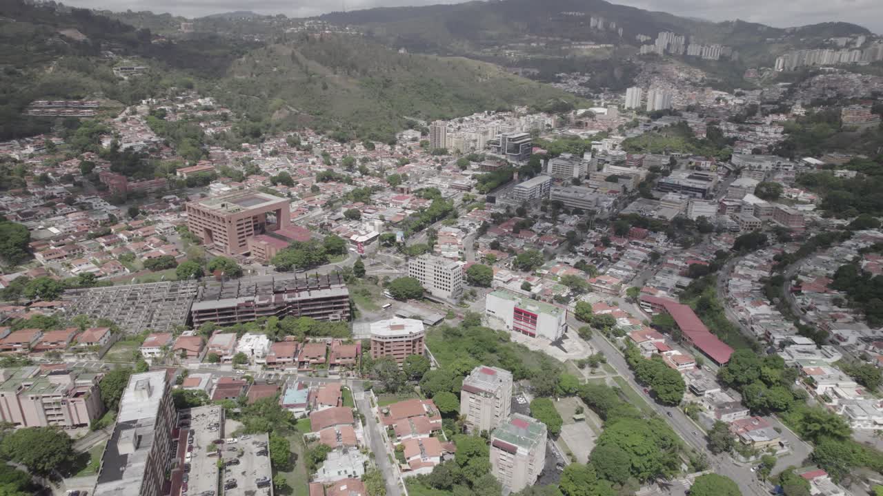 Aerial View of a Residential Area in Caracas, Venezuela, Suburban Landscape
