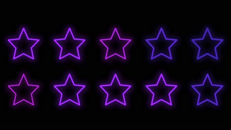 Pulsing-neon-stars-pattern-with-led-light-in-casino-style