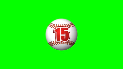 baseball ball with number counting down from twenty throwing up in the air