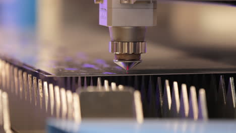 cnc laser cutting of metal, modern industrial technology.