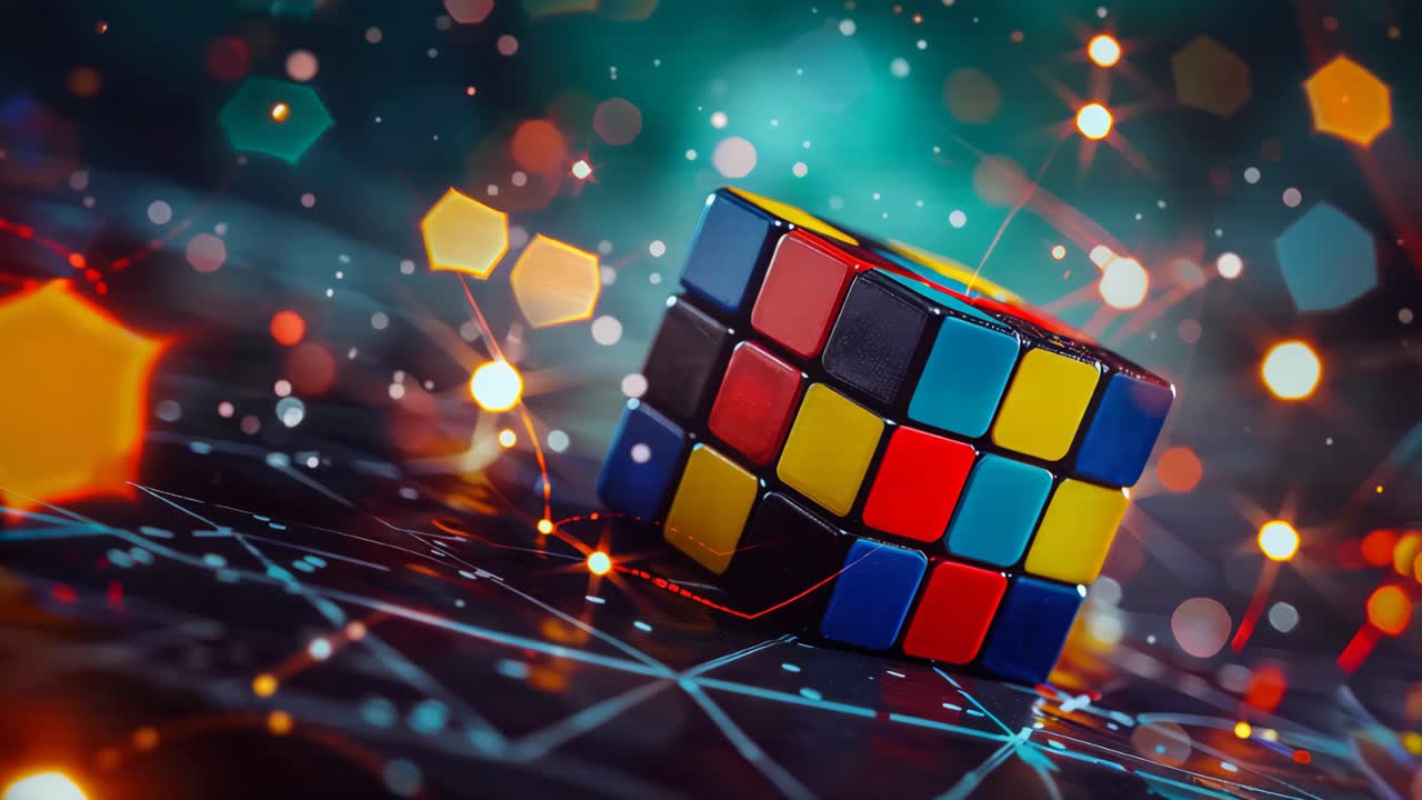 Rubix Cube with Abstract Background