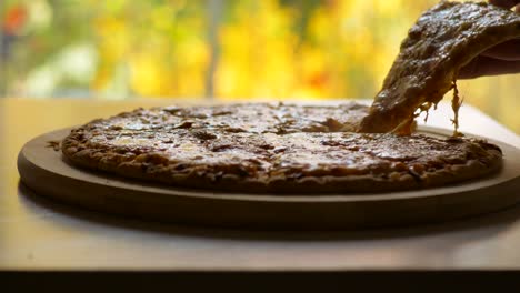 sliced pizza on the table