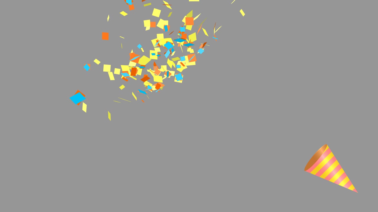 Particelle spara coriandoli. 1080p - 30 fps - Canale Alpha (4)