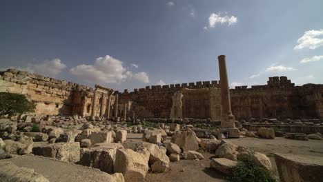 historic ancient roman bacchus temple in baalbek, lebanon