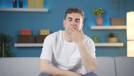 the man with troubles. stressful.