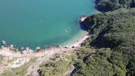 Babbacombe-Beach-on-Torquay-Ocean-Coast---Aerial-Establishing