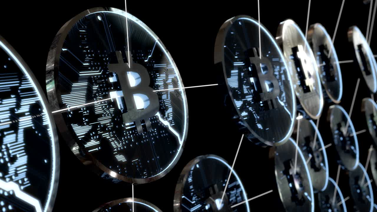 비트코인은 디지털 지갑에 저장되어 있습니다.