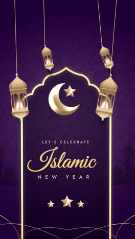 islamic new year celebration graphic design