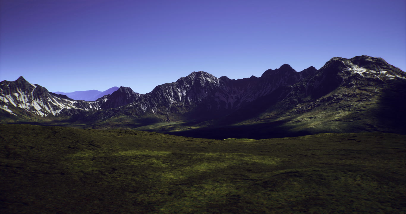 Stunning mountain vista at dawn with vibrant skies and dramatic contours