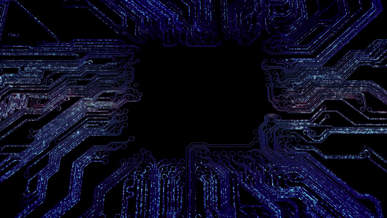 animación de la placa de circuitos abstractos.