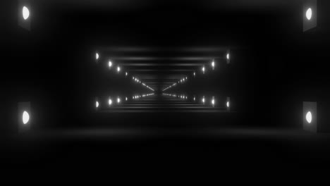 túnel futurista abstracto con luces brillantes