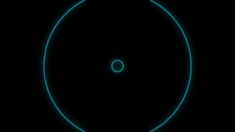 ciclo de efecto de superposición de ondas de energía de luz del círculo de protocolo de cian