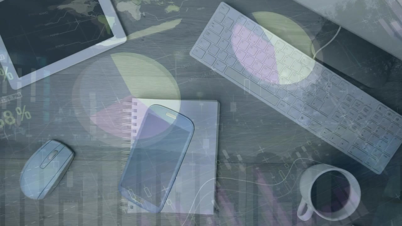 Animation of statistics and data processing over electronic devices