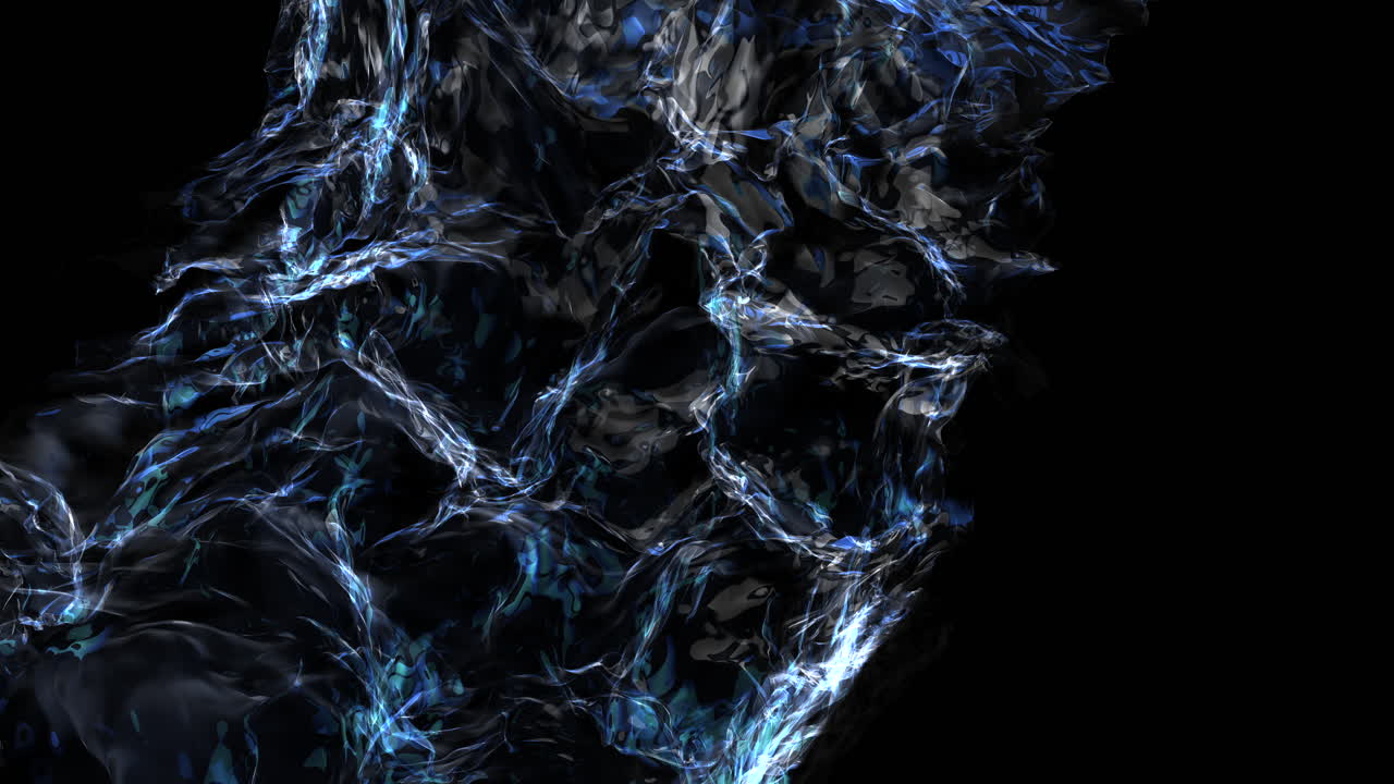 A digital art piece featuring blue liquid flowing down a black surface, potentially suitable as a modern texture or background in various design applications