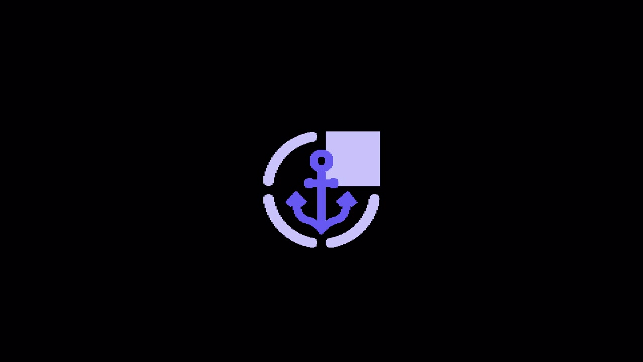 Animated Anchor Icon Rotating in a Circle