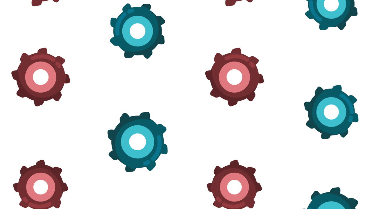 gears cogs settings machine pattern animation