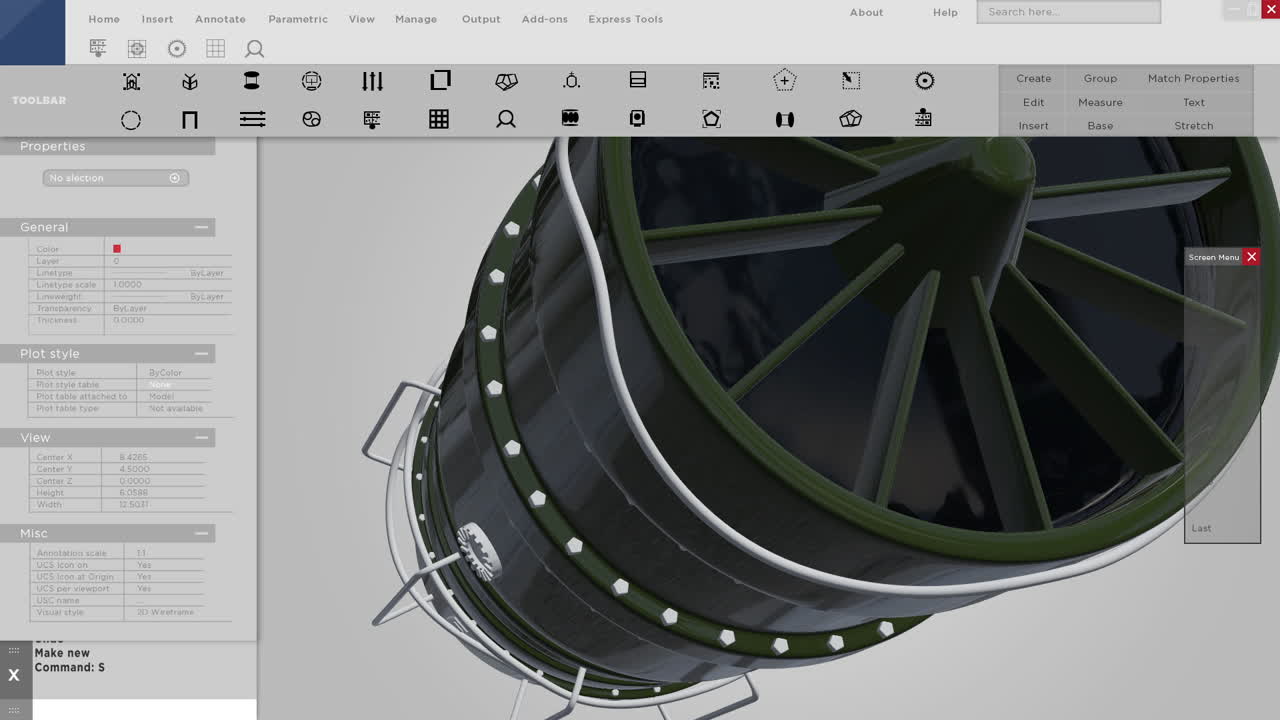 3D model of a mechanical component