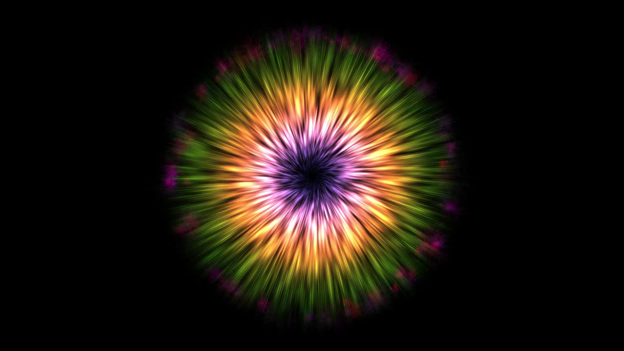 círculos de ojo de rayos de nebulosa 4k