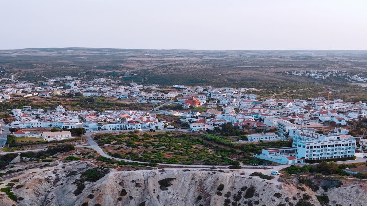 Scenic view of a small town in Portugal on a clear day