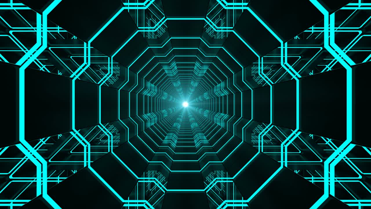 pasillo de fondo abstracto con bucle tecnológico